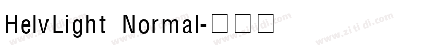 HelvLight Normal字体转换